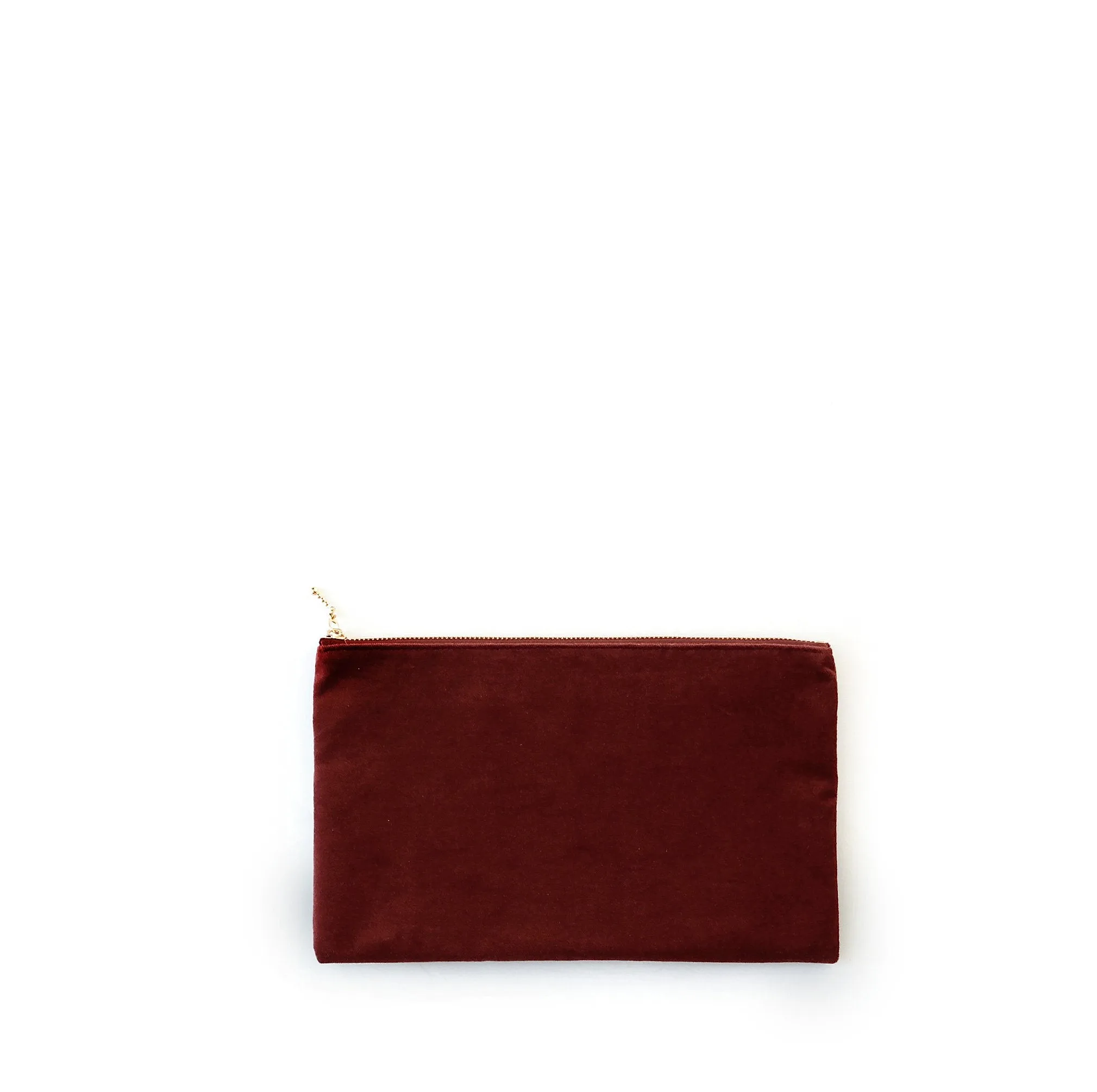 velvet clutch, rust